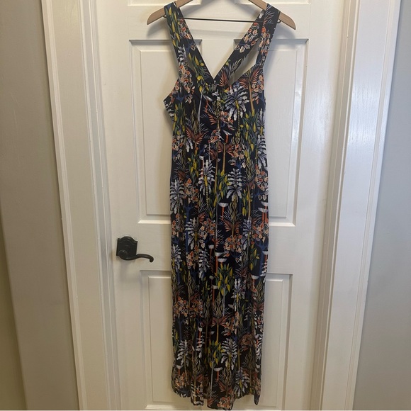 Anthropologie Medium‎ LaLa Sleep Jumpsuit in  Tropical Floral Print - Picture 5 of 6